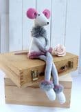 Plush Sitting Mouse Maisie