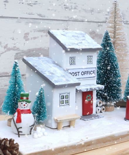 Post Office Festive Wooden Ornament