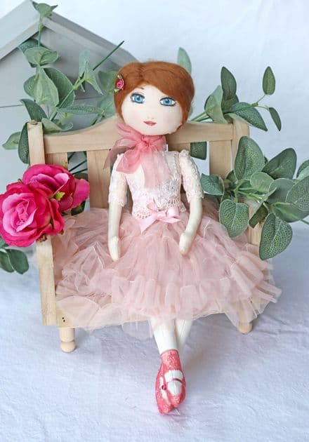 Pretty in Pink Fabric Doll - Isabella
