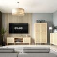 Rattan style 2 door TV Cabinet