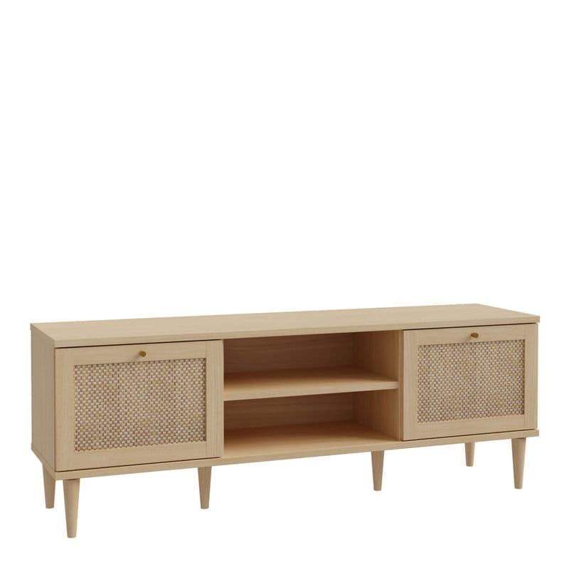 Rattan style 2 door TV Cabinet