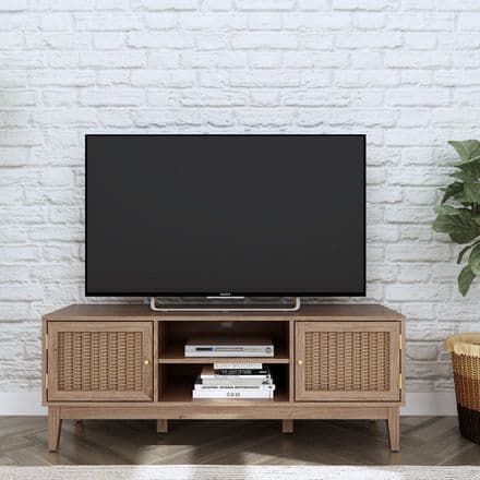 Rattan TV Unit in oak