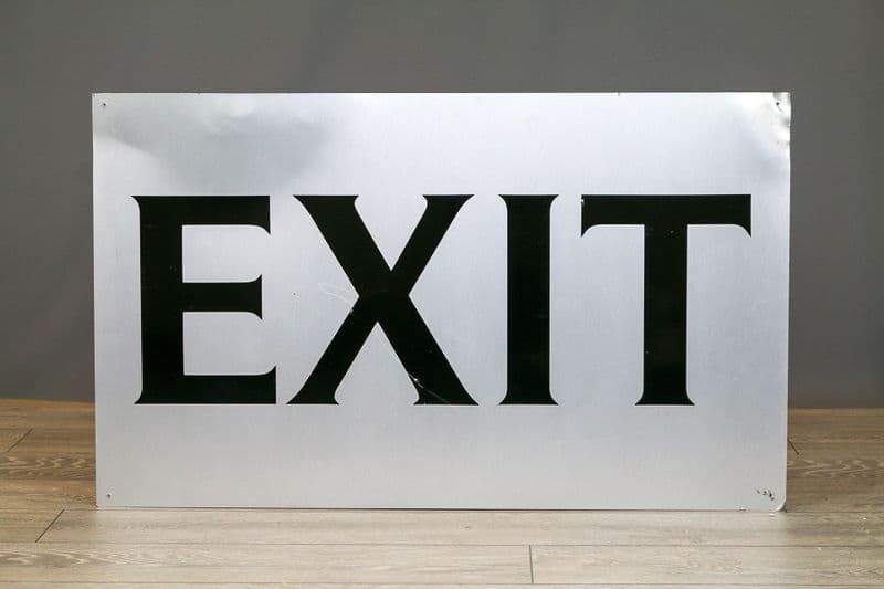 Restored Metal EXIT Sign