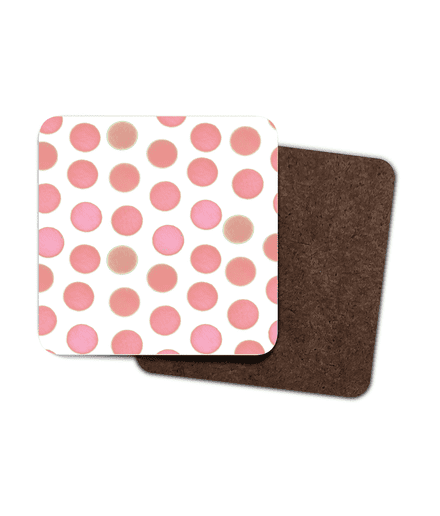 Set of 4 Coasters - Pink Dots