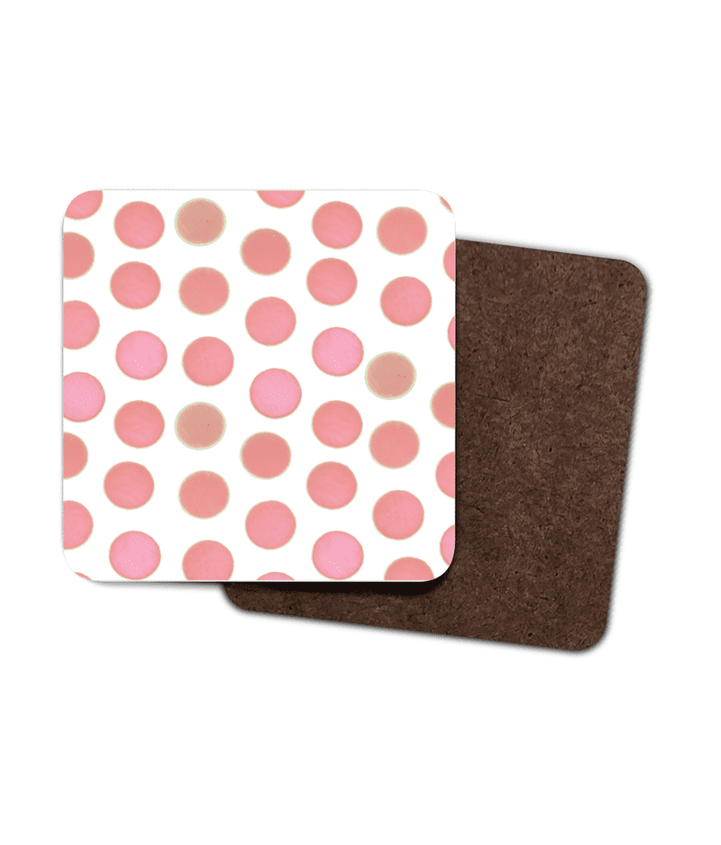 Set of 4 Coasters - Pink Dots