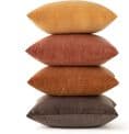 Set of  4 Velvet Cushion Covers in Shades of Brown