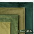 Set of  4 Velvet Cushion Covers in Shades of Green