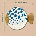 Set of 4 Wooden Fish Shaped Coasters