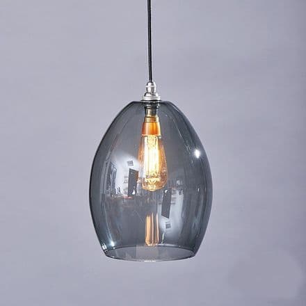 Smoke Grey Glass Pendant Light