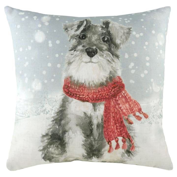 Snowy Dog Cushion Cover