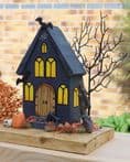 Spooky Hollow Wooden House Ornament