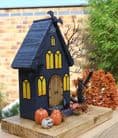 Spooky Hollow Wooden House Ornament
