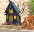 Spooky Hollow Wooden House Ornament