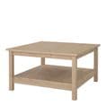 Square coffee table in oak effect