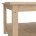 Square coffee table in oak effect