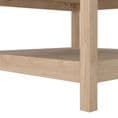 Square coffee table in oak effect
