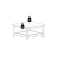 Square coffee table in oak effect