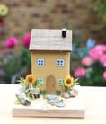 Sunflower Cottage Wooden Ornament