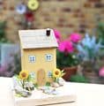 Sunflower Cottage Wooden Ornament