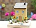 Sunflower Cottage Wooden Ornament