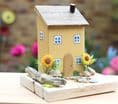 Sunflower Cottage Wooden Ornament