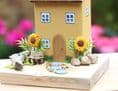 Sunflower Cottage Wooden Ornament