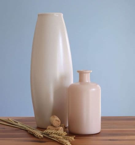 Tall Ceramic Flower Vase in Ecru