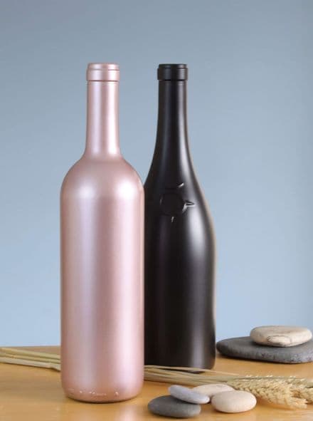 Tall glass contemporary vase in Rose Gold