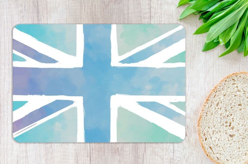 Tempered Glass Chopping Board Union Jack