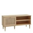 TV Unit with 1 door in Rattan finsih