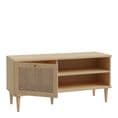 TV Unit with 1 door in Rattan finsih
