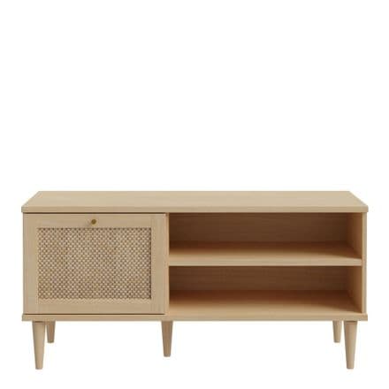 TV Unit with 1 door in Rattan finsih
