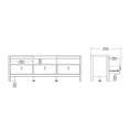 TV Unit with 3 Drawers in Oak