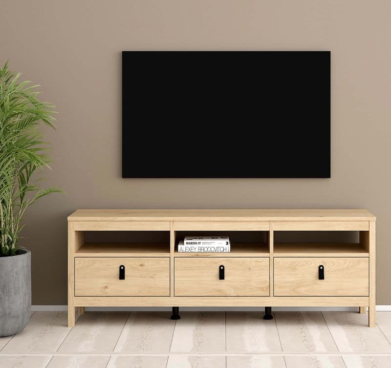 TV Unit with 3 Drawers in Oak