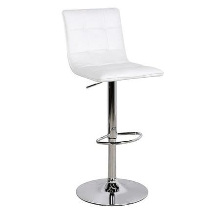 White & Chrome Bar Stool