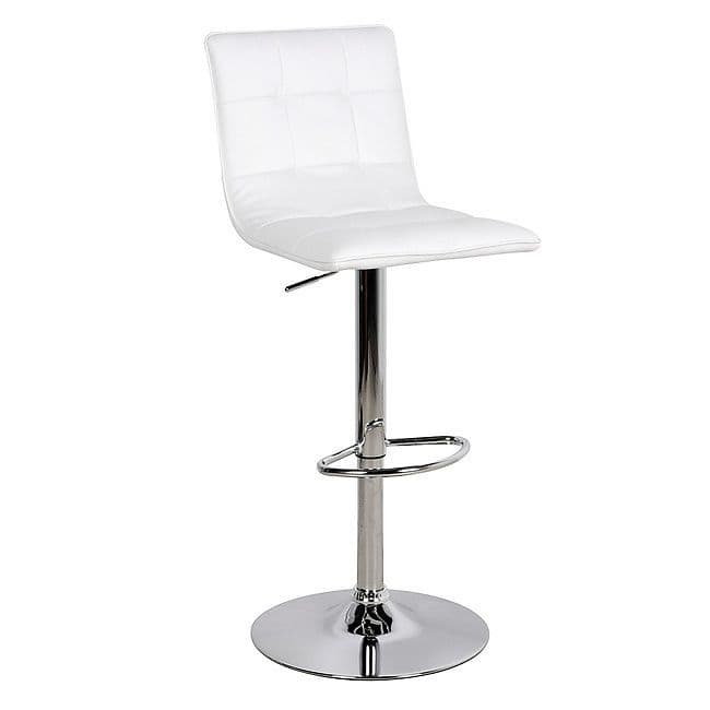White & Chrome Bar Stool