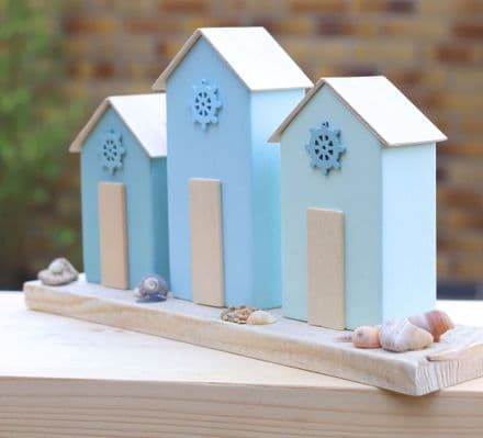 Wooden Beach Huts Ornament
