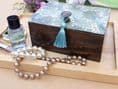 Wooden Jewellery Box with William Morris Design