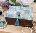 Wooden Jewellery Box with William Morris Design