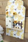 Wooden Wall Plaque with Bees and Beehive