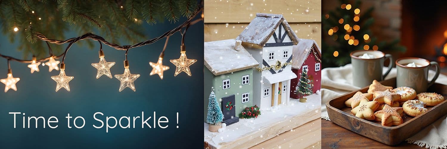 Christmas winter sparkle fireside