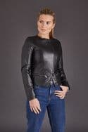 Black Leather Jacket Womens:Chanel