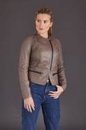 Brown Leather Jacket Womens :Chenel
