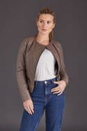 Brown Leather Jacket Womens :Chenel