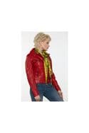Women Leather Jacket in Red