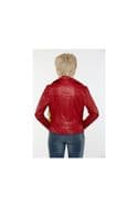 Women Leather Jacket in Red