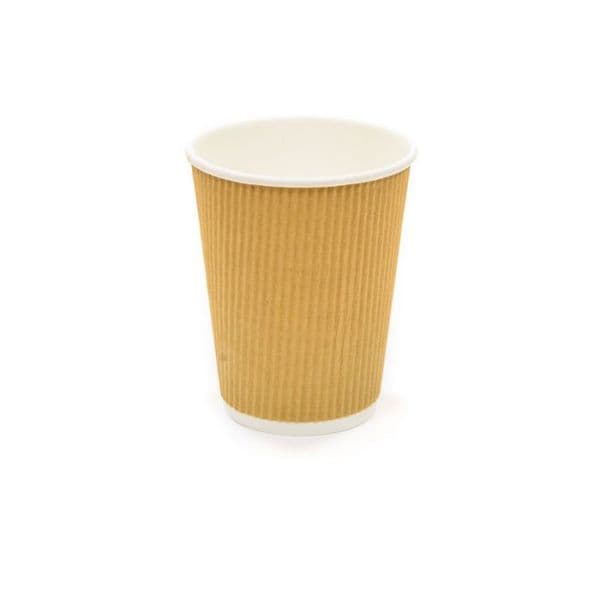 12oz Kraft Ripple Cup 500