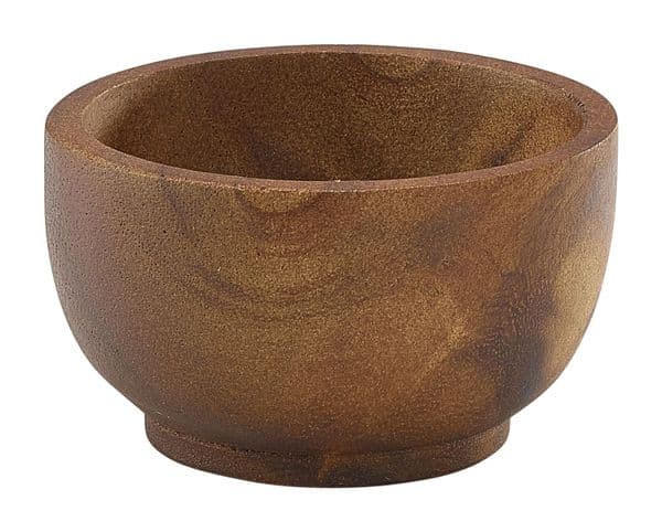Acacia Wood Dip Pot 6cl/ 2oz