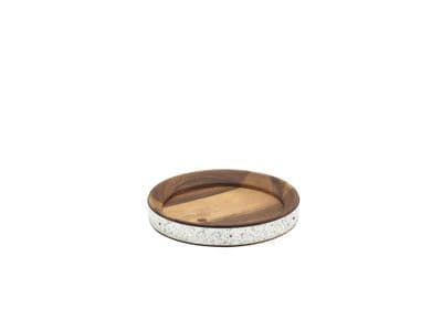 Acacia Wood Zinc Banded Board 17 x 2.5cm