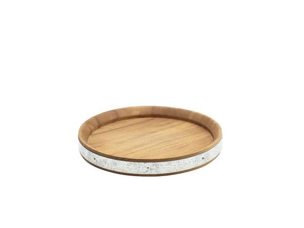 Acacia Wood Zinc Banded Board  24 x 2.8cm